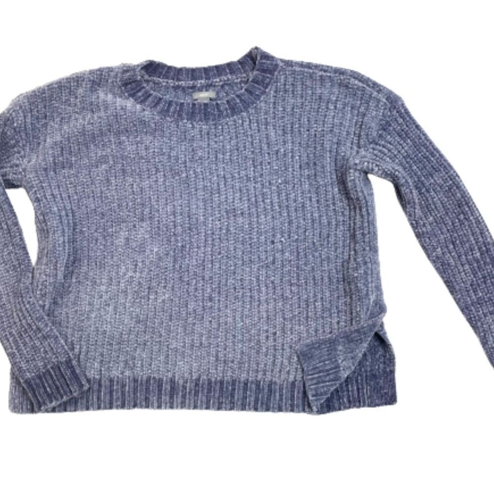 Aerie Blue Chenille Pullover Sweater